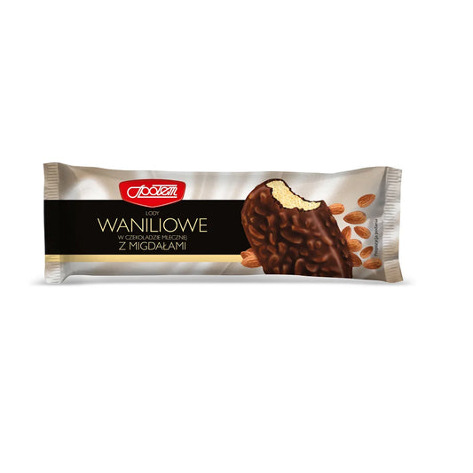 Lody waniliowe z migdałami w mlecznej czekoladzie 100ml MW Społem